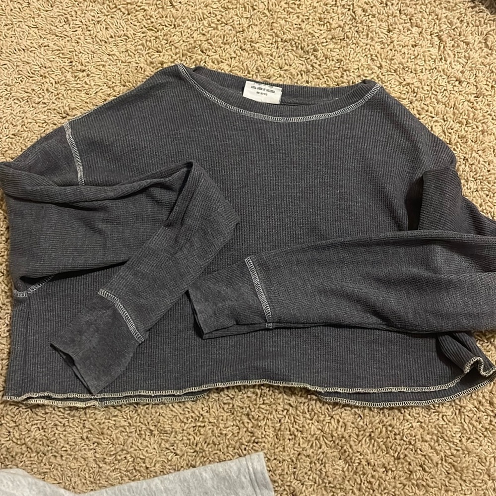 Originally XL cropped vintage waffle shirt. Fits like a small.